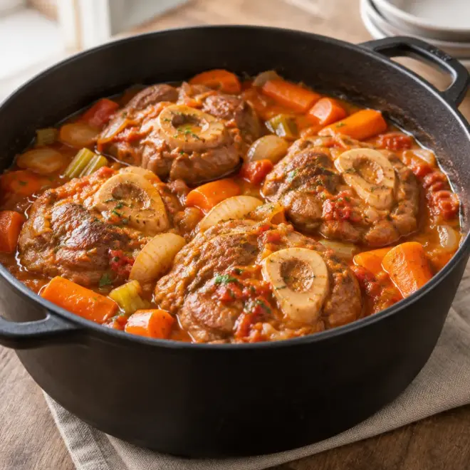 Recette osso-buco de veau fondant en cocotte