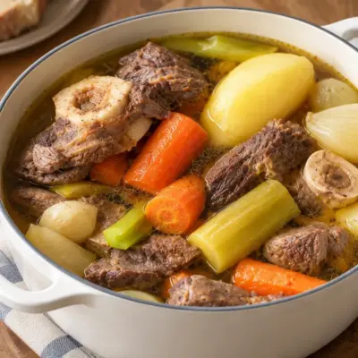 Recette pot-au-feu : bœuf fondant et bouillon clair