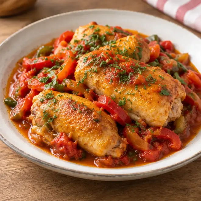 Recette poulet basquaise facile en cocotte
