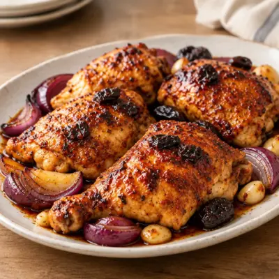 Recette poulet glacé au miel et balsamique
