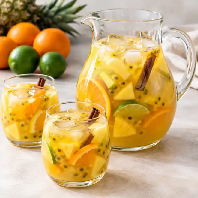 Recette punch de Noël aux fruits exotiques