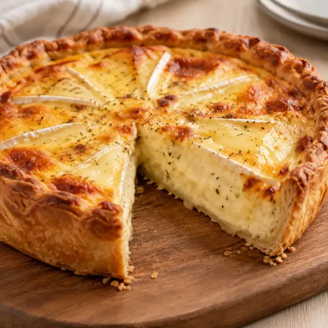 Recette quiche au brie crémeuse et dorée