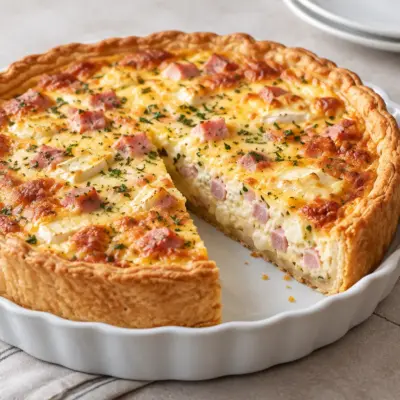 Recette quiche jambon fromage facile et fondante