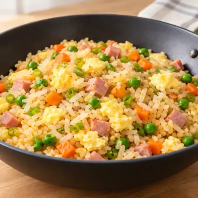 Recette riz cantonais facile au wok