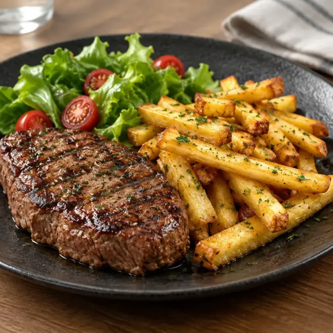 Recette steak-frites, méthode française maison