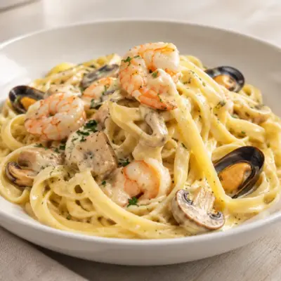 Recette tagliatelles aux fruits de mer crémeuses