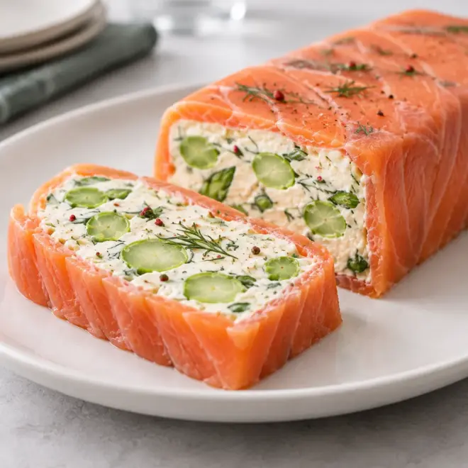 Recette terrine saumon fumé aux asperges