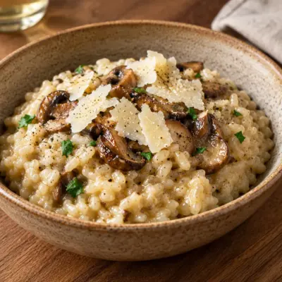 Risotto aux champignons crémeux et facile