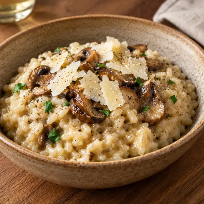 Risotto aux champignons crémeux et facile