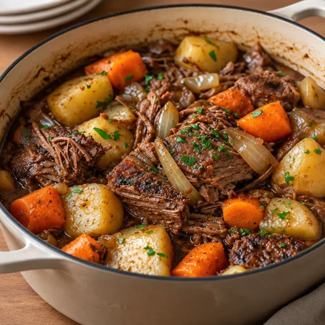 Rôti de bœuf mijoté facile en cocotte