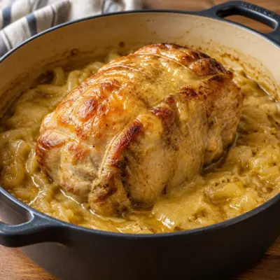 Rôti de porc au miel et à la moutarde facile