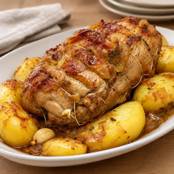 Rôti de porc aux pommes de terre facile