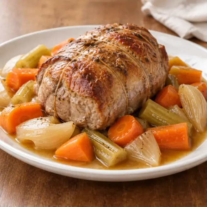 Rôti de veau recette aux légumes fondants