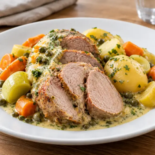 Rôti de veau sauce aux herbes facile