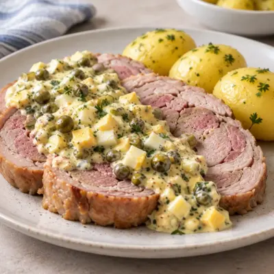 Rôti roulé farci recette aux câpres