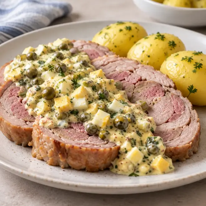 Rôti roulé farci recette aux câpres