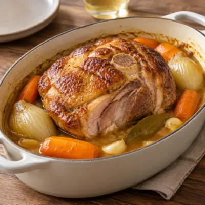 Rouelle de porc au vin blanc facile