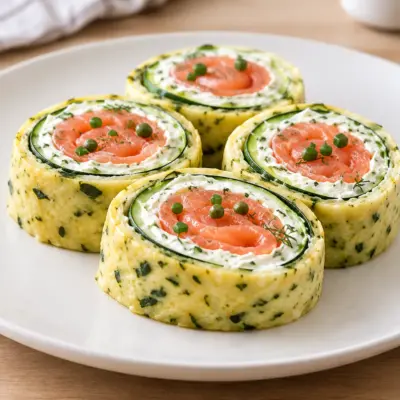 Roulade de courgette au saumon fumé facile