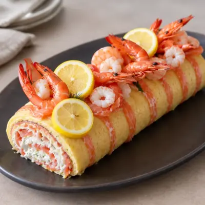 Roulade de fruits de mer facile et crémeuse