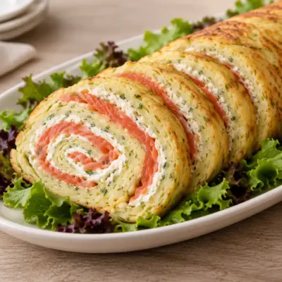 Roulade de pommes de terre au saumon fumé facile