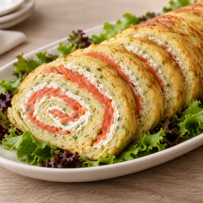 Roulade de pommes de terre au saumon fumé facile