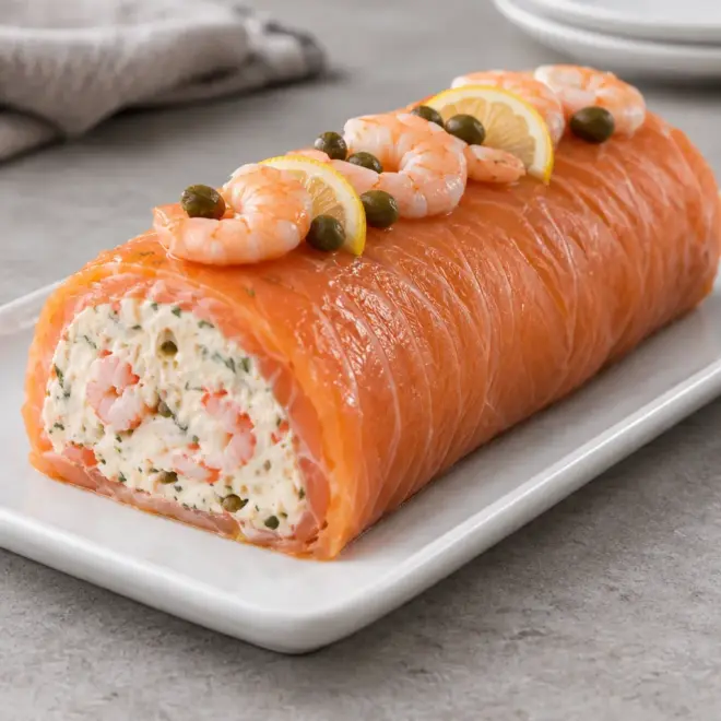 Roulade de saumon fumé facile et crémeuse
