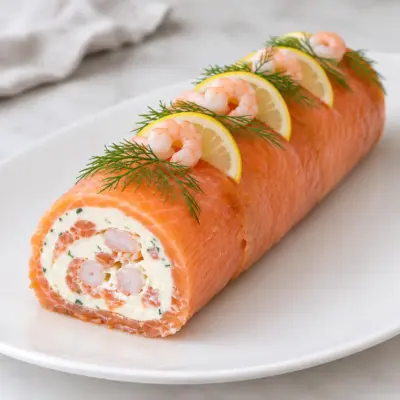 Roulade de saumon fumé recette crémeuse