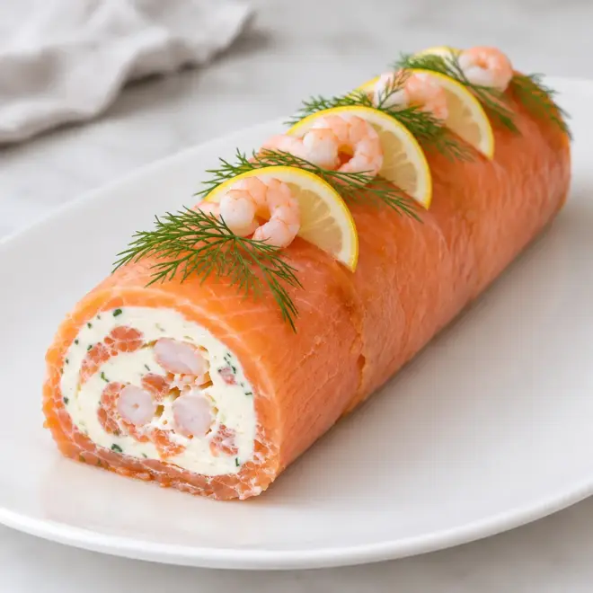 Roulade de saumon fumé recette crémeuse
