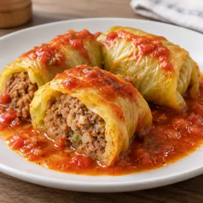 Roulades de chou farci, recette familiale au four