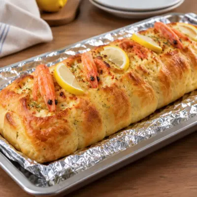 Roulé aux crevettes facile et crémeux