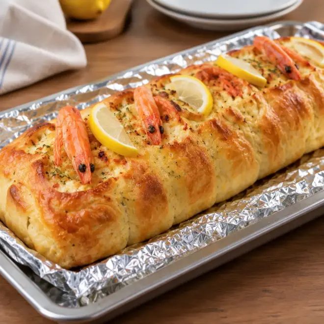 Roulé aux crevettes facile et crémeux