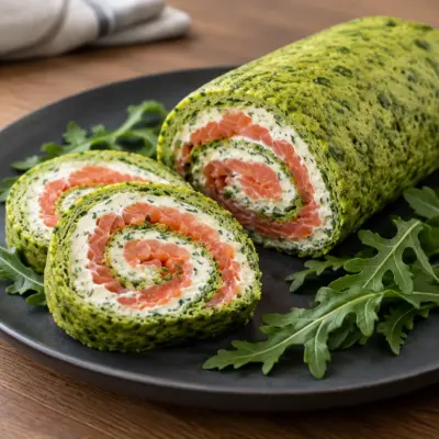 Roulé aux épinards recette fraîche et facile