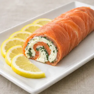 Roulé de saumon recette facile aux herbes