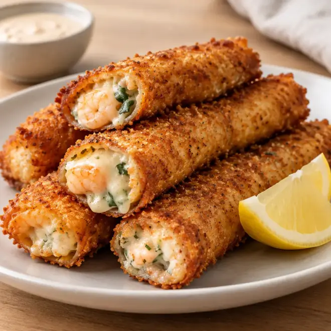 Rouleaux croustillants aux crevettes recette
