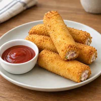 Rouleaux de pain frits : recette facile et croustillante