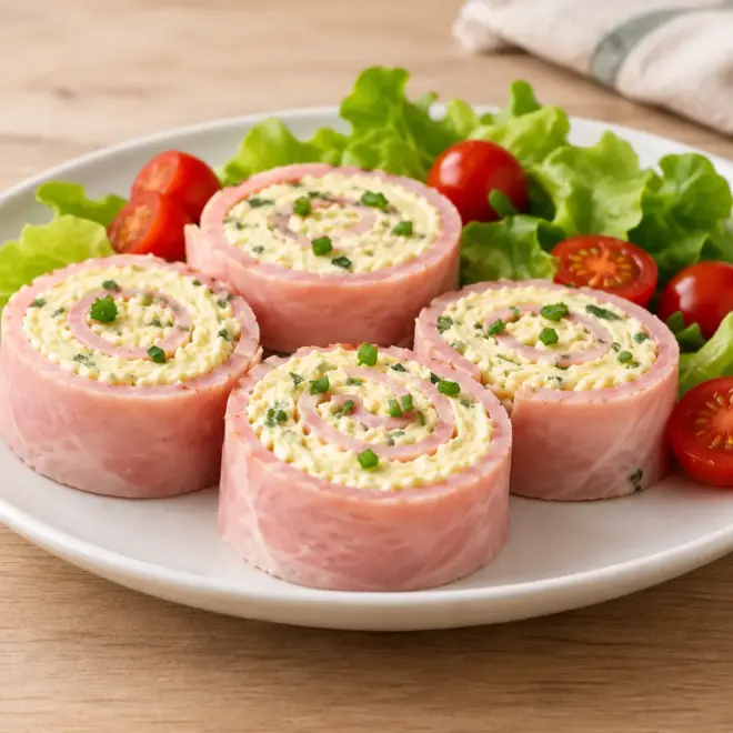 Roulés de jambon recette facile aux herbes