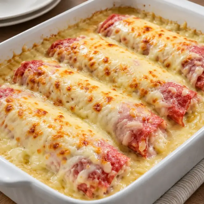 Roulés de jambon recette facile et gratinée