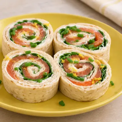 Roulés de saumon fumé à la tortilla faciles