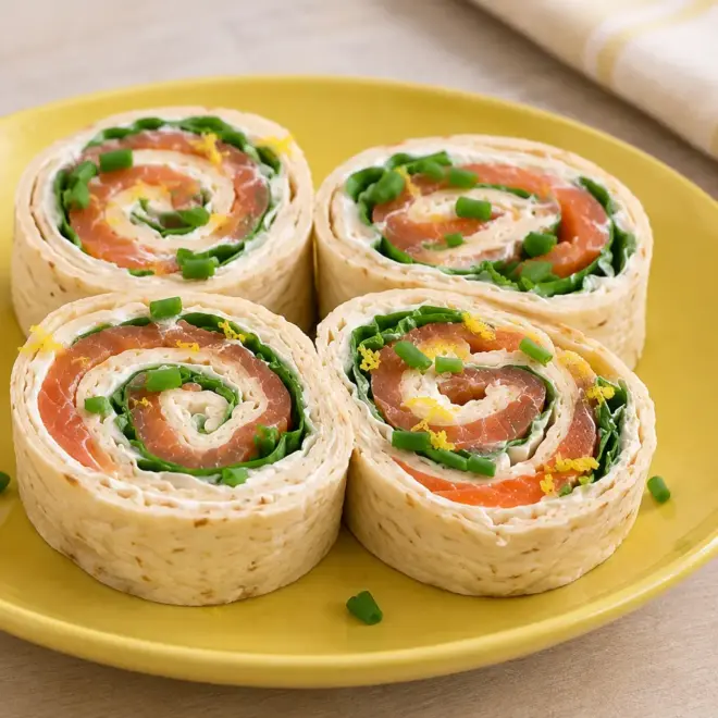 Roulés de saumon fumé à la tortilla faciles