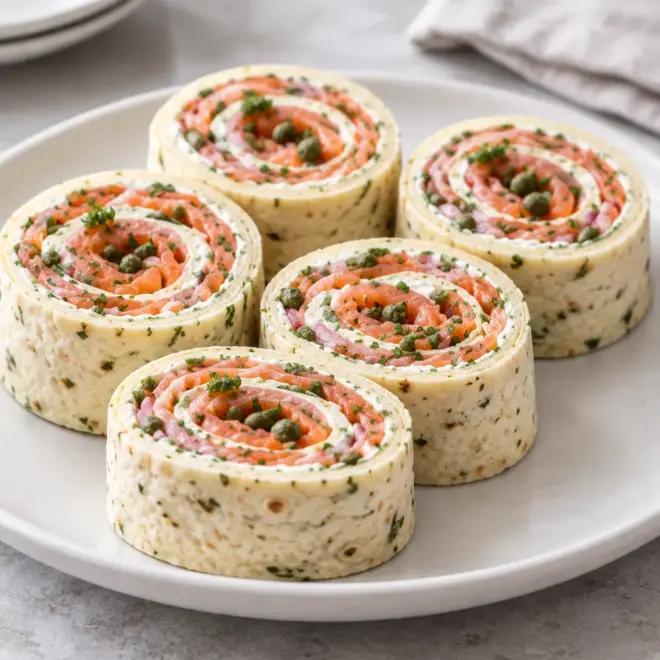 Roulés de tortilla au saumon fumé faciles
