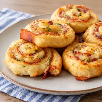 Roulés feuilletés au bacon et au reblochon faciles