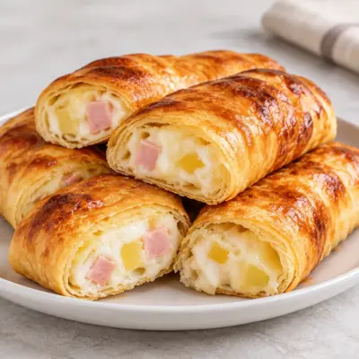 Roulés feuilletés jambon pommes de terre faciles