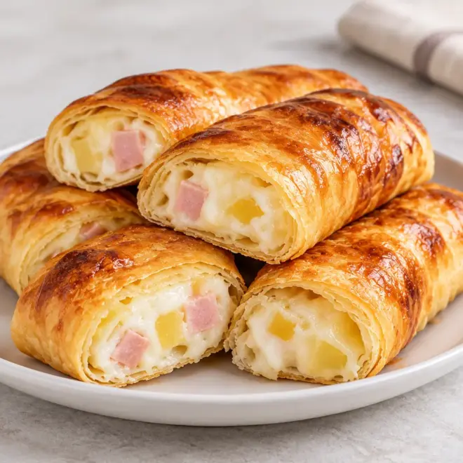 Roulés feuilletés jambon pommes de terre faciles