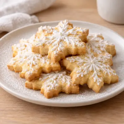 Sablés flocons de neige : recette facile