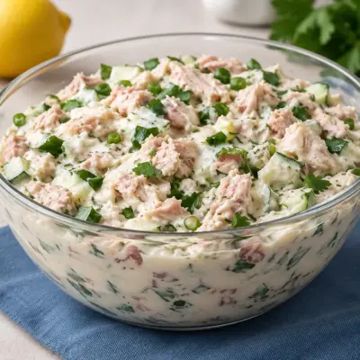 Salade crémeuse au thon facile et croquante