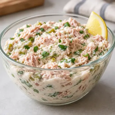 Salade crémeuse au thon facile et rapide