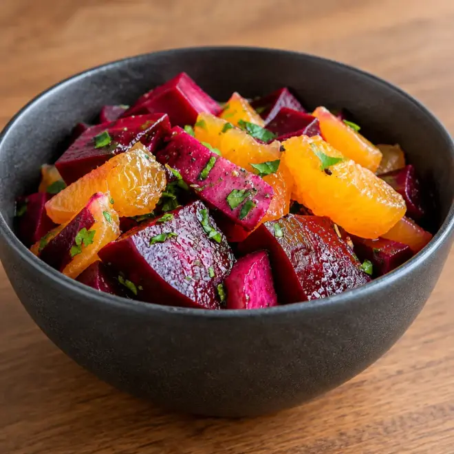 Salade de betterave facile, fraîche et colorée