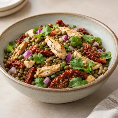 Salade de lentilles au poulet facile