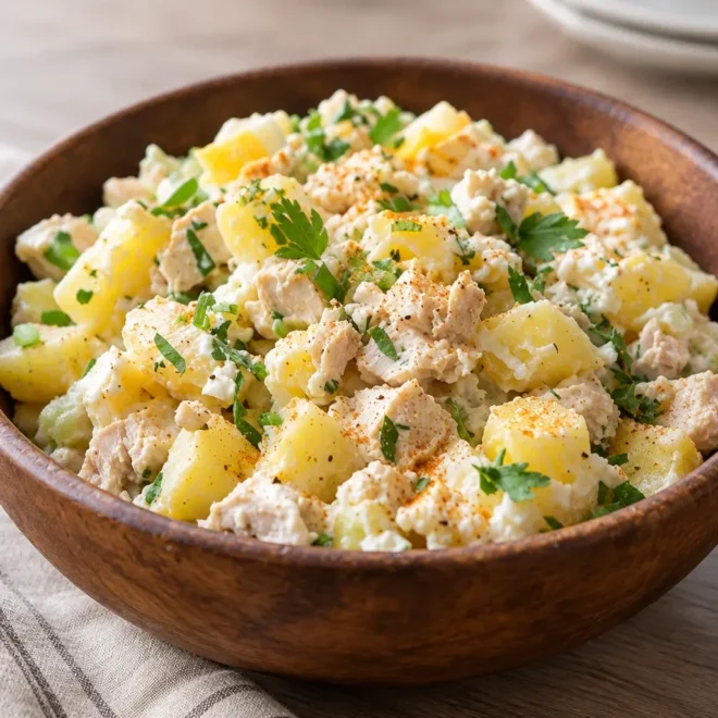 Salade de pommes de terre au poulet facile