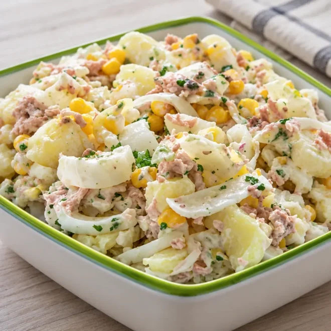 Salade de pommes de terre au thon crémeuse